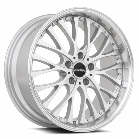 AR06188051430SF-512 - ARC AR6 18X8 5X112 30MM Silver Machine Face Lip Chrome Rivet - ARC Wheels Canada