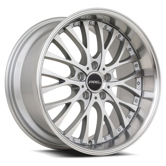 AR06189051435SF-515 - ARC AR6 18X9 5X115 35MM Silver Machine Face Lip Chrome Rivet - ARC Wheels Canada