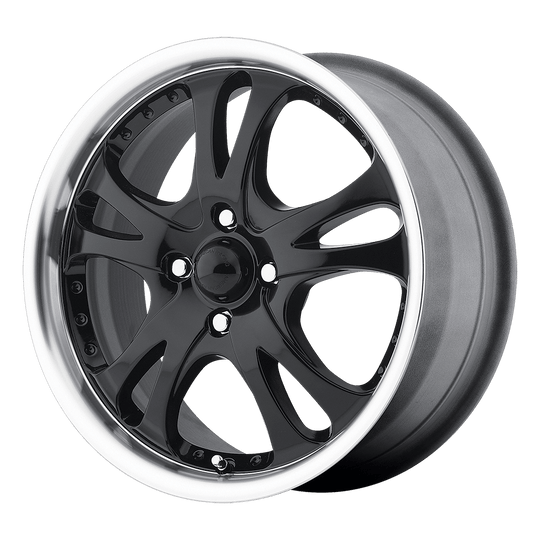AR3936749 - American Racing AR393 Casino 16X7 4X100  42mm Gloss Black With Diamond Cut Lip - American Racing Wheels Canada