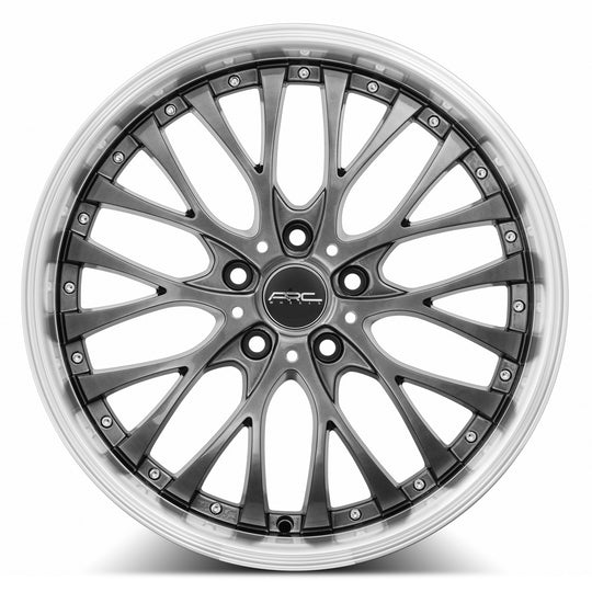 AR06188051430HB-515 - ARC AR6 18X8 5X115 30MM Hyper Black Machine Lip - ARC Wheels Canada
