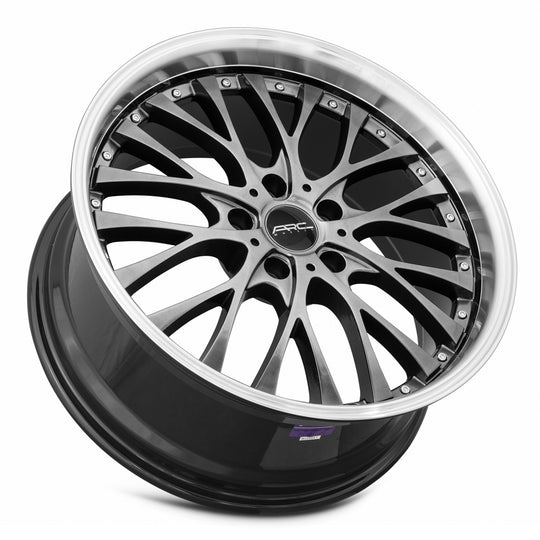 AR06188051430HB-508 - ARC AR6 18X8 5X108 30MM Hyper Black Machine Lip - ARC Wheels Canada
