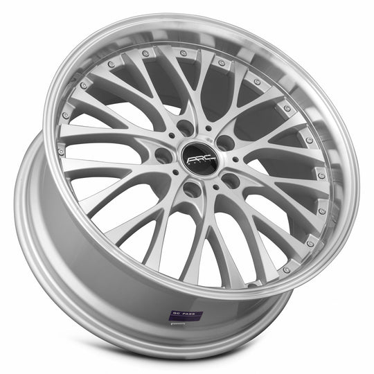 AR06188051430SF-512 - ARC AR6 18X8 5X112 30MM Silver Machine Face Lip Chrome Rivet - ARC Wheels Canada