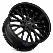 Load image into Gallery viewer, AR06189051435BK-515 - ARC AR6 18X9 5X115 35MM All Black Gold Rivet - ARC Wheels Canada