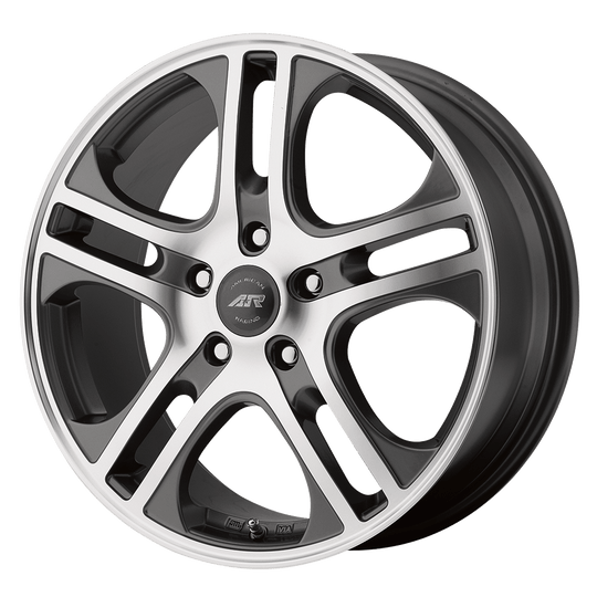 AR88756542440 - American Racing AR887 Axl 15X6.5 5X110  40mm Dark Silver W/ Mach Face - American Racing Wheels Canada