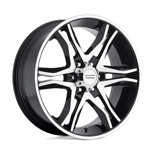 AR89378050300 - American Racing AR893 Mainline 17X8 5X127  0mm Gloss Black Machined - American Racing Wheels Canada