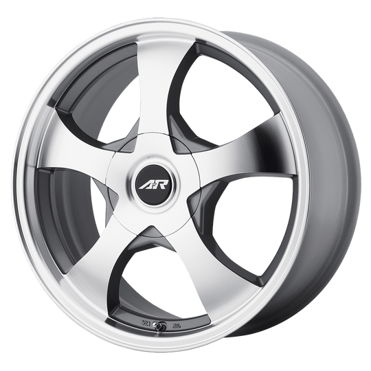 AR89546001435 - American Racing AR895 14X6 5X114.3 / 5X108 35mm Dark Silver Machined - American Racing Wheels Canada