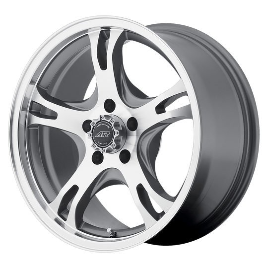 AR89858012400 - American Racing AR898 15X8 5X114.3  0mm Dark Silver Machined - American Racing Wheels Canada