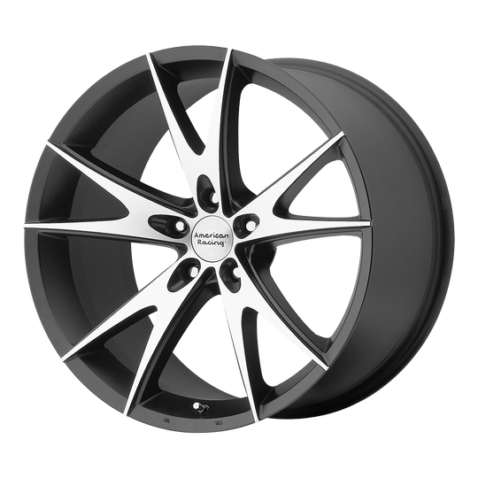 AR90378052338 - American Racing AR903 17X8 5X120  38mm Gloss Black Machined - American Racing Wheels Canada