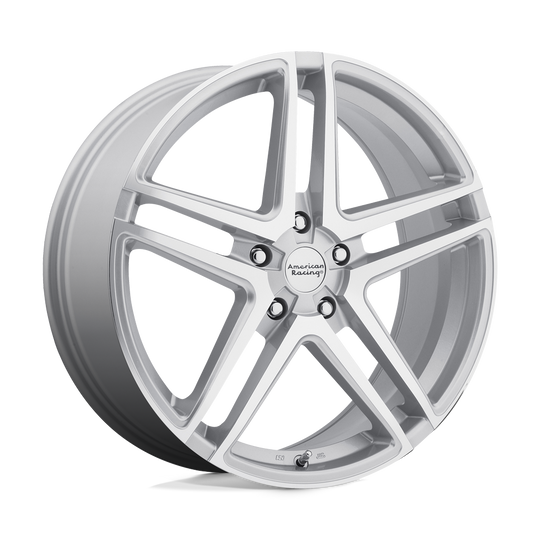 AR90767012440 - American Racing AR907 16X7 5X114.3  40mm Bright Silver Machined Face - American Racing Wheels Canada