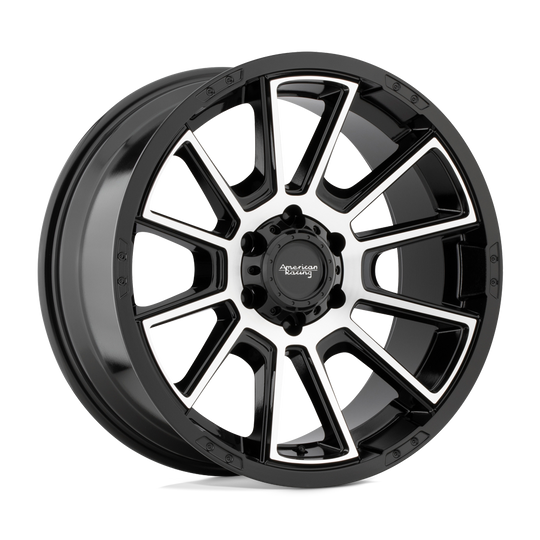 AR93378550518 - American Racing AR933 Intake 17X8.5 5X127  18mm Gloss Black Machined - American Racing Wheels Canada