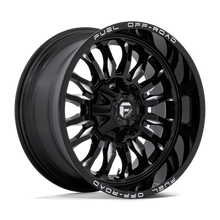 Charger l'image dans la galerie, D79520009847 - Fuel Off-Road D795 Arc 20X10 6X135 / 6X139.7 -18mm Gloss Black Milled - Fuel Off-Road Wheels Canada