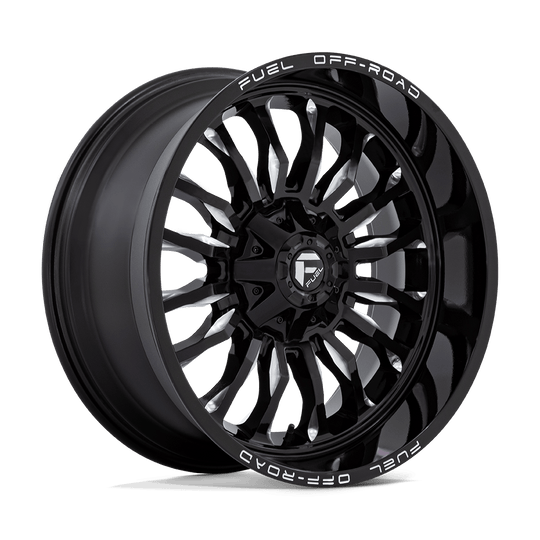 D79522009847 - Fuel Off-Road D795 Arc 22X10 6X135 6X139.7 -18 mm Gloss Black Milled - Fuel Off-Road Wheels Canada