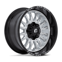 Load image into Gallery viewer, D79820009847 - Fuel Off-Road D798 Arc 20X10 6X135 6X139.7 -18 mm Silver Brushed Face With Milled Black Lip - Fuel Off-Road Wheels Canada