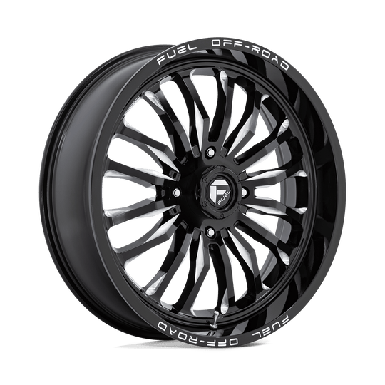 D8212270A544 - Fuel Off-Road D821 Arc 22X7 4X156 13mm Gloss Black Milled - Fuel Off-Road Wheels Canada