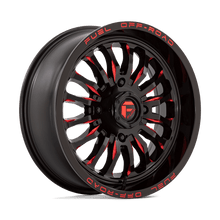 Load image into Gallery viewer, D8221870A544 - Fuel Off-Road D822 Arc 18X7 4X156 13mm Gloss Black Milled Red - Fuel Off-Road Wheels Canada