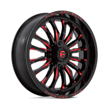 Load image into Gallery viewer, D8222270A544 - Fuel Off-Road D822 Arc 22X7 4X156 13mm Gloss Black Milled Red - Fuel Off-Road Wheels Canada