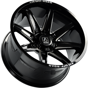 AXE Wheels Artemis 20X10 8x180 -19mm Gloss Black w Milled Edges