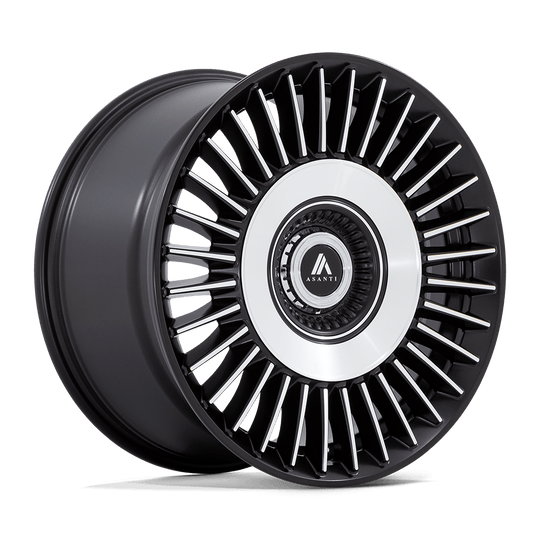 AB040MD20905927 - Asanti ABL-40 Tiara 20X9 5X120 / 5X112 27mm Satin Black With Bright Machined Face - Asanti Wheels Canada