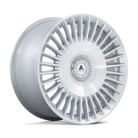 AB040SD22900138 - Asanti ABL-40 Tiara 22X9 5X108 / 5X114.3 38mm Gloss Silver With Bright Machined Face - Asanti Wheels Canada
