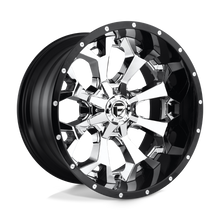 Charger l'image dans la galerie, D24620009847 - Fuel Off-Road D246 Assault 20X10 6X135 / 6X139.7 -18mm Chrome Plated Gloss Black Lip - Fuel Off-Road Wheels Canada