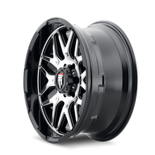 Charger l'image dans la galerie, AT151-2985BM0 - American Truxx Grind 20X9 5X139.7 /  ET 0mm Gloss Black and Machined with Chrome Insert - American Truxx Wheels Canada