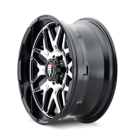 AT151-2978BM0 - American Truxx Grind 20X9 8X180 /  ET 0mm Gloss Black Machined - American Truxx Wheels Canada