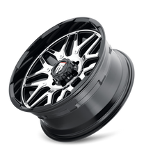 Charger l'image dans la galerie, AT151-2985BM0 - American Truxx Grind 20X9 5X139.7 /  ET 0mm Gloss Black and Machined with Chrome Insert - American Truxx Wheels Canada