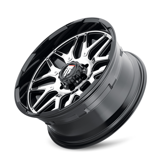 AT151-2978BM0 - American Truxx Grind 20X9 8X180 /  ET 0mm Gloss Black Machined - American Truxx Wheels Canada