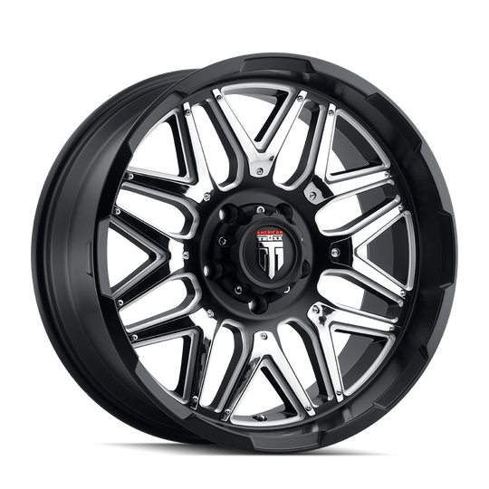 AT151-2985M0 - American Truxx Grind 20X9 5X139.7 /  ET 0mm Matte Black Milled - American Truxx Wheels Canada