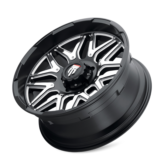 AT151-2973M0 - American Truxx Grind 20X9 5X127 /  ET 0mm Matte Black Milled - American Truxx Wheels Canada
