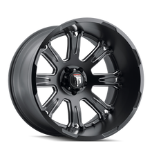 Charger l'image dans la galerie, AT154-2285M-44 - American Truxx Bomb 20X12 5X139.7 /  ET -44mm Black and Milled - American Truxx Wheels Canada