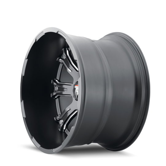 AT154-2281M-44 - American Truxx Bomb 20X12 8X165.1 /  ET -44mm Black and Milled - American Truxx Wheels Canada
