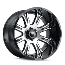 Load image into Gallery viewer, AT154-22436BM-76 - American Truxx Bomb 22X14 6X135 /  ET -76mm Gloss Black Machined - American Truxx Wheels Canada