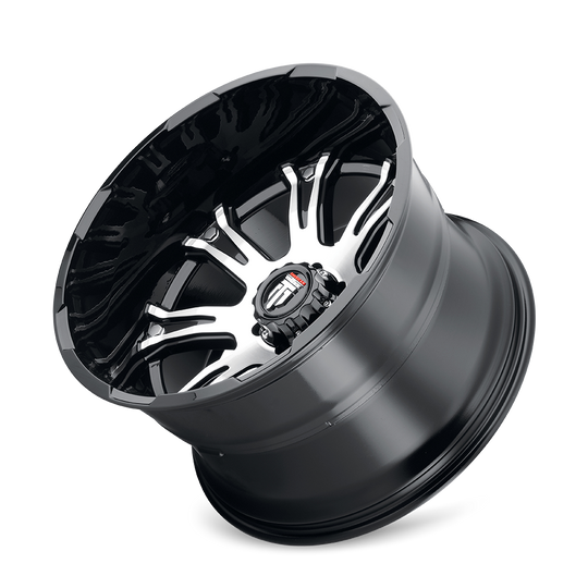 AT154-2283BM-44 - American Truxx Bomb 20X12 6X139.7 /  ET -44mm Gloss Black Machined - American Truxx Wheels Canada