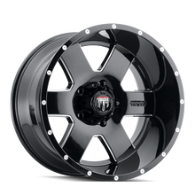 Load image into Gallery viewer, AT155-8970M-12 - American Truxx Armor 18X9 8X170 /  ET -12mm Gloss Black Milled - American Truxx Wheels Canada