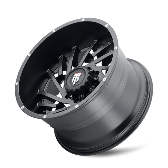 AT161-2278M-44 - American Truxx Web 20X12 8X180 /  ET -44mm Black and Milled - American Truxx Wheels Canada