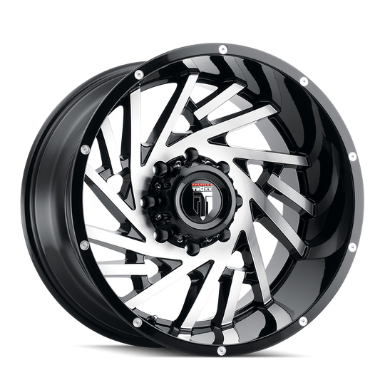 AT161-2173BM-24 - American Truxx Web 20X10 5X127 /  ET -24mm Gloss Black Machined - American Truxx Wheels Canada