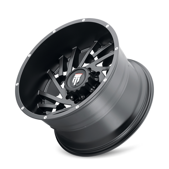 AT161-2270M-44 - American Truxx Web 20X12 8X170 /  ET -44mm Satin Black Milled - American Truxx Wheels Canada