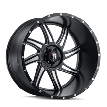 Charger l'image dans la galerie, AT162-22283M-44 - American Truxx Vortex 22X12 6X139.7 /  ET -44mm Satin Black Milled - American Truxx Wheels Canada