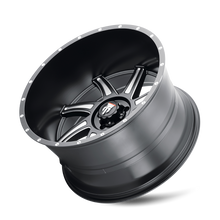 Charger l'image dans la galerie, AT162-22285M-44 - American Truxx Vortex 22X12 5X139.7 /  ET -44mm Black and Milled - American Truxx Wheels Canada