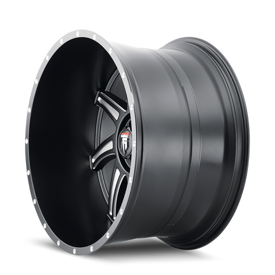 AT162-2178M-24 - American Truxx Vortex 20X10 8X180 /  ET -24mm Satin Black Milled - American Truxx Wheels Canada