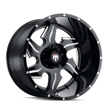 Load image into Gallery viewer, AT163-2236M-44 - American Truxx Ninja 20X12 6X135 /  ET -44mm Black and Milled - American Truxx Wheels Canada