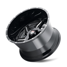 Load image into Gallery viewer, AT163-2285M-44 - American Truxx Ninja 20X12 5X139.7 /  ET -44mm Black and Milled - American Truxx Wheels Canada