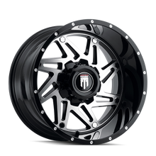 Charger l'image dans la galerie, AT165-2152BM-24 - American Truxx Warrior 20X10 5X127 / 5X139.7 ET -24mm Gloss Black Machined - American Truxx Wheels Canada