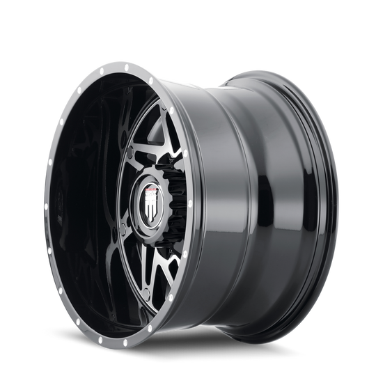 AT165-2297BM-44 - American Truxx Warrior 20X12 5X139.7 / 5X150 ET -44mm Gloss Black Machined - American Truxx Wheels Canada