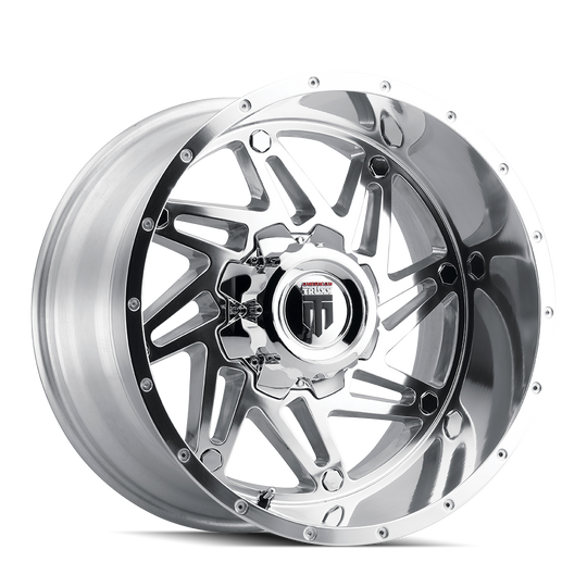 AT165-2152P-24 - American Truxx Warrior 20X10 5X127 / 5X139.7 ET -24mm Polished - American Truxx Wheels Canada