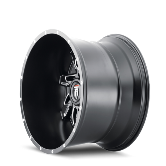 AT183-2183M-24 - American Truxx Spyder 20X10 6X139.7 /  ET -24mm Black and Milled - American Truxx Wheels Canada