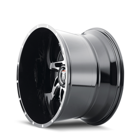 AT183-2178BM-24 - American Truxx Spyder 20X10 8X180 /  ET -24mm Gloss Black Machined - American Truxx Wheels Canada