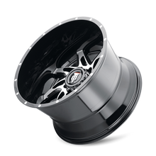 Charger l'image dans la galerie, AT183-22473BM-76 - American Truxx Spyder 22X14 5X127 /  ET -76mm Gloss Black Machined - American Truxx Wheels Canada