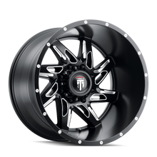 Charger l'image dans la galerie, AT183-2136M-24 - American Truxx Spyder 20X10 6X135 /  ET -24mm Satin Black Milled - American Truxx Wheels Canada